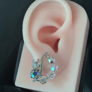 Vintage Continental rhinestone crystal earrings